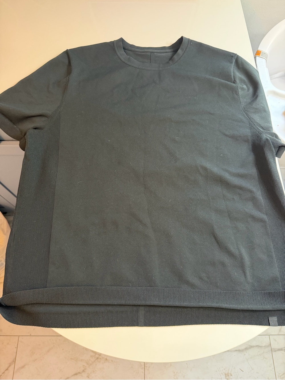 Lulu Classic Short Sleeve Crewneck Tee in Dark Charcoal